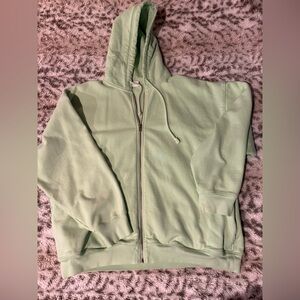TNA Light Green Fleece Hoodie